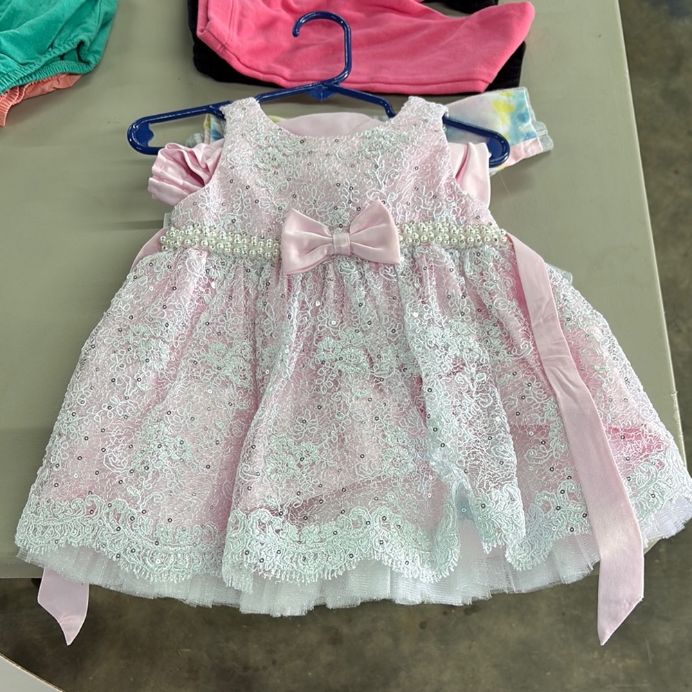 American Princess Pink Lace Formal Dress